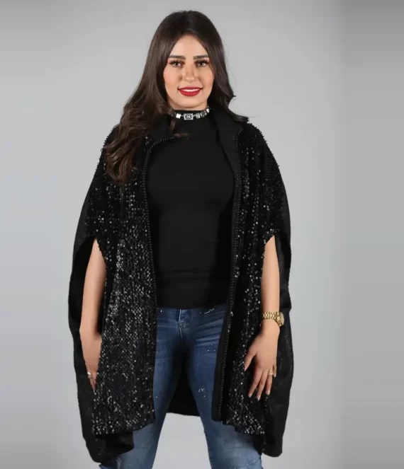 Velvet Cape with Paillettes