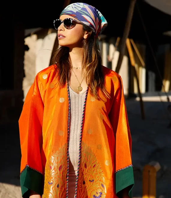 Sari-inspired Kimono