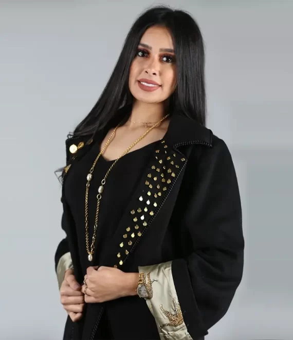 Moire Coat with Printed Silk Lining
