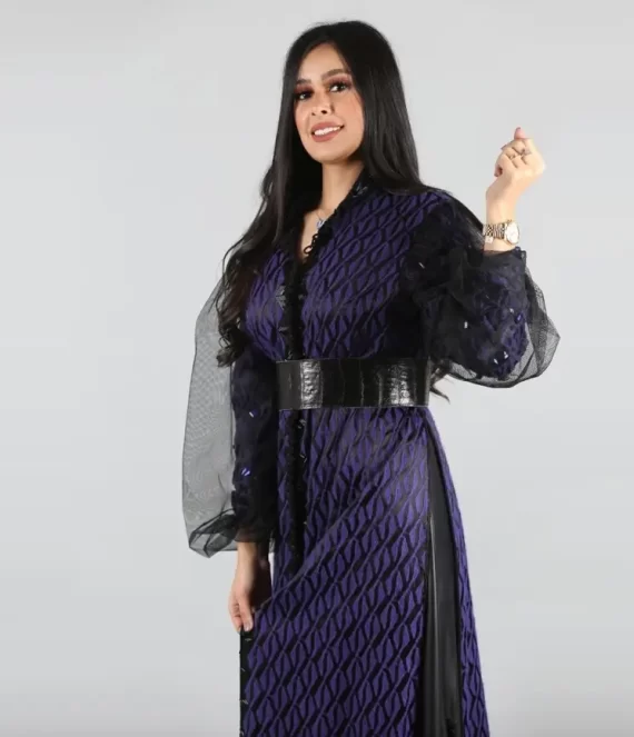 One-Piece Velvet Brocade Caftan with Pants
