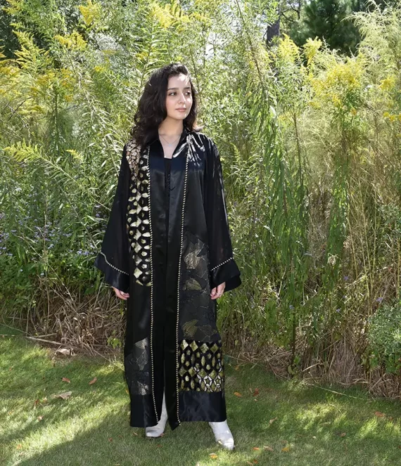 Patchwork Guipure, Brocade, and Silk Kimono