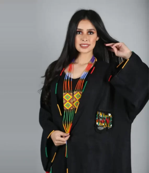 Amazigh-Inspired Linen Kimono