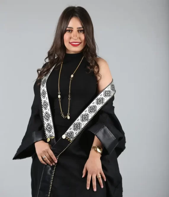 Linen Kimono with Jacquard Brocade Borders